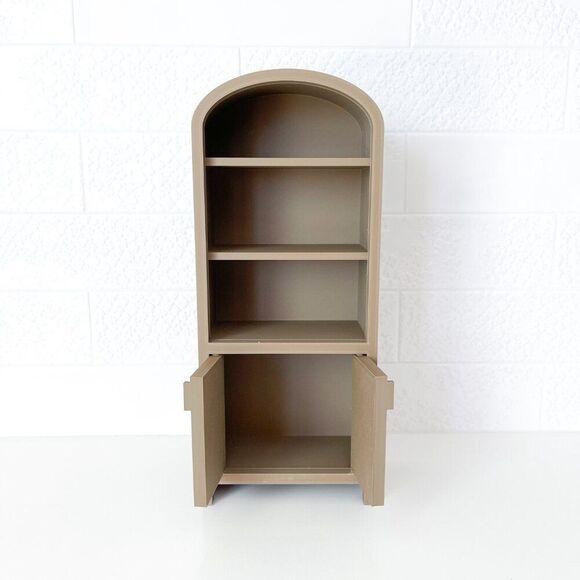 Miniature Armoire for Dolls 1:6 Scale Muted Brown Furniture 12” Barbie Integrity - Picture 3 of 6